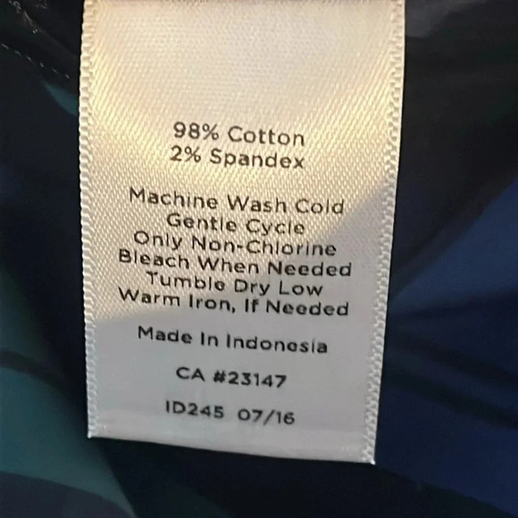 Talbots | Cotton Tartan plaid crop/ankle pants side zip women’s size 10P petite - Picture 6 of 7